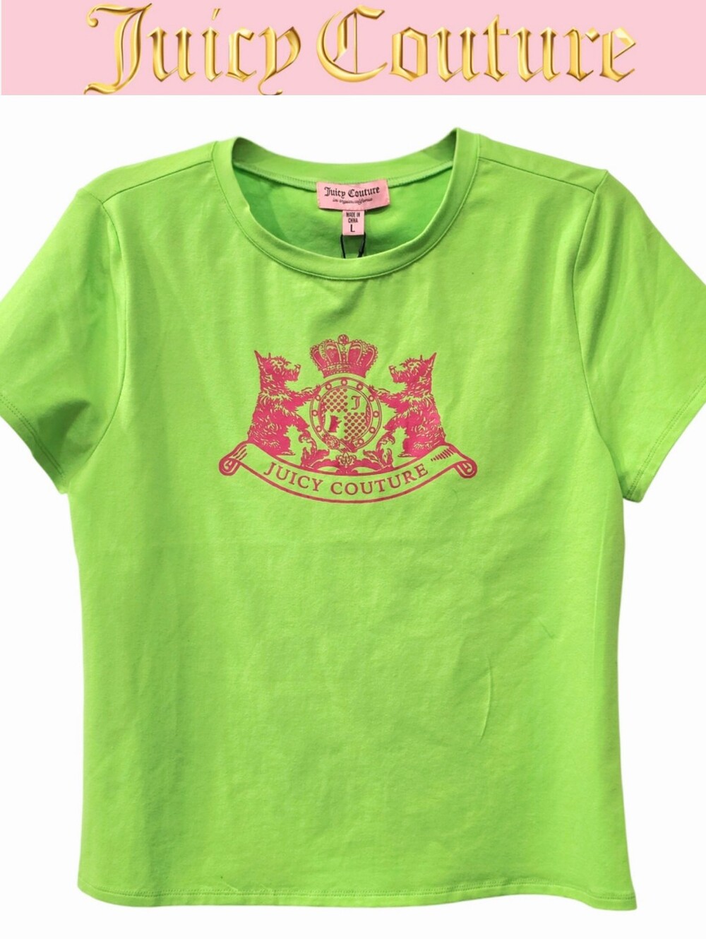 Juicy Couture Scottie Dog Crest Logo S/S T-Shirt